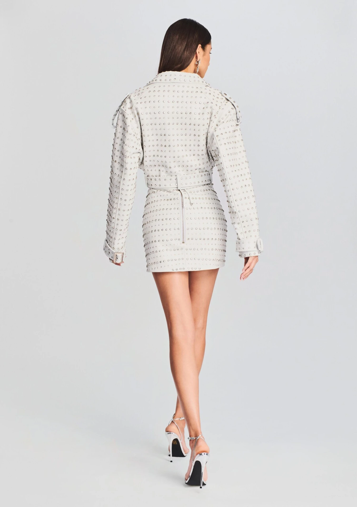 Mora Embellished Leather Jacket - Image 4