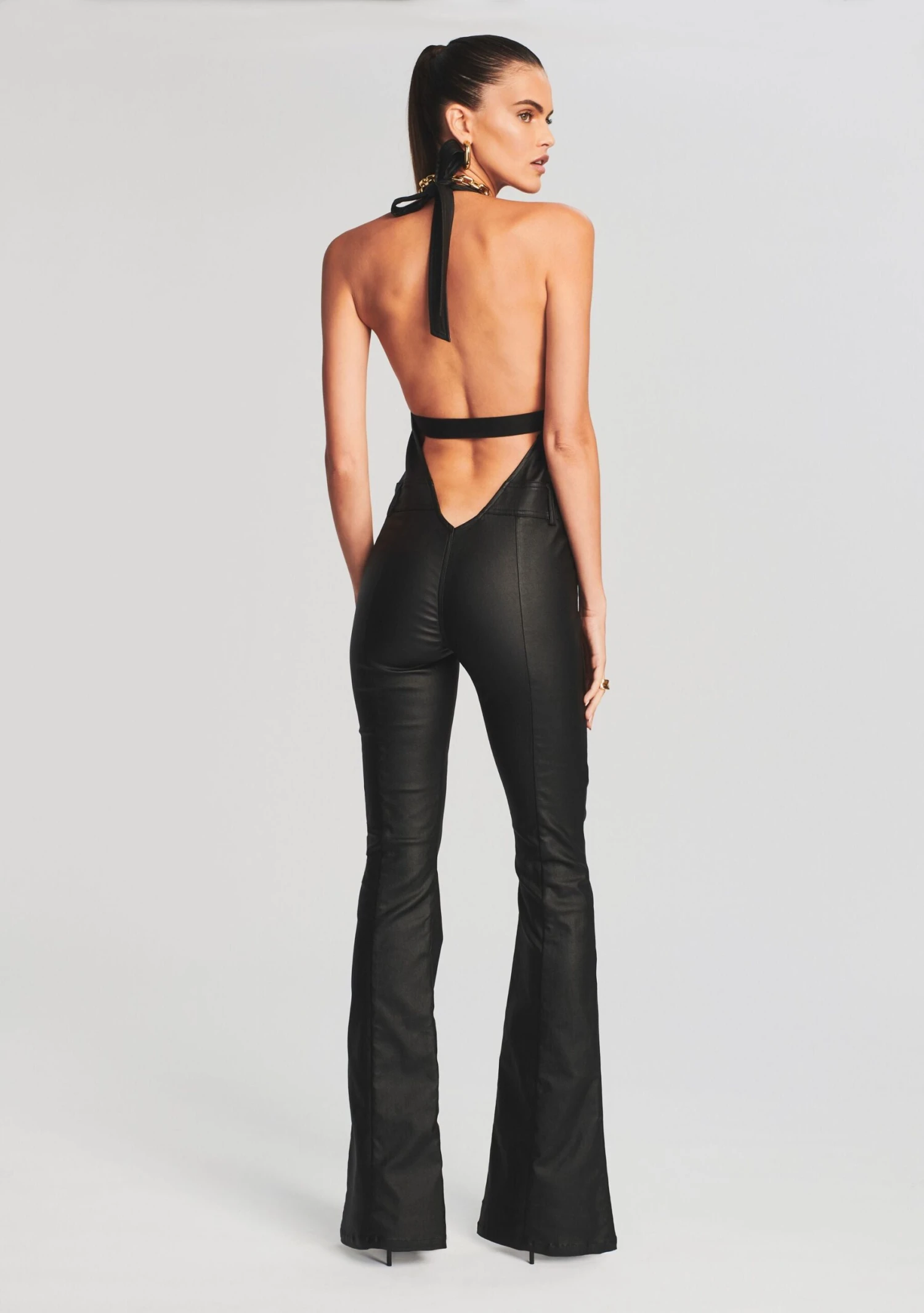 Cynthia Coated Denim Jumpsuit - Image 4
