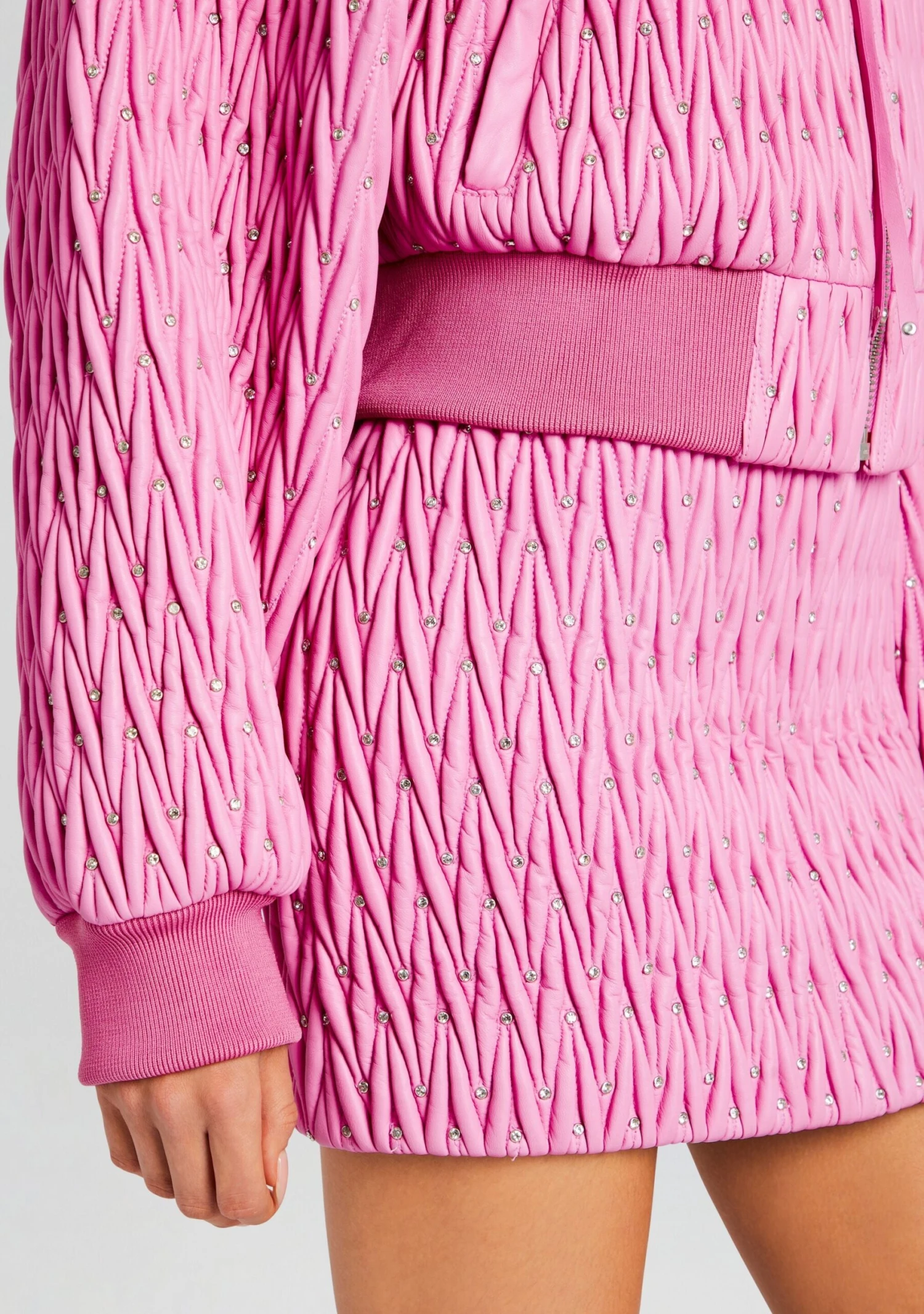 Morgana Embellished Leather Jacket - Image 2