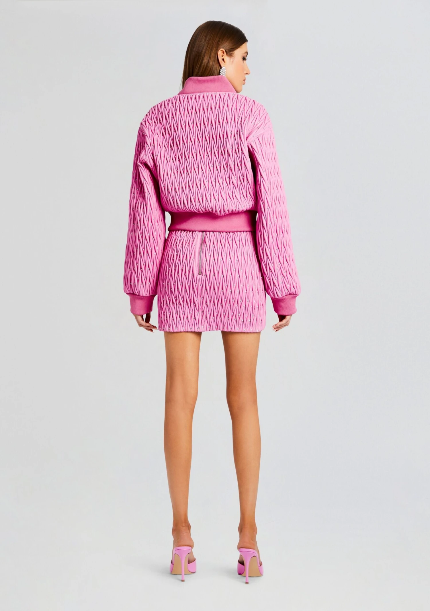 Morgana Embellished Leather Jacket - Image 4