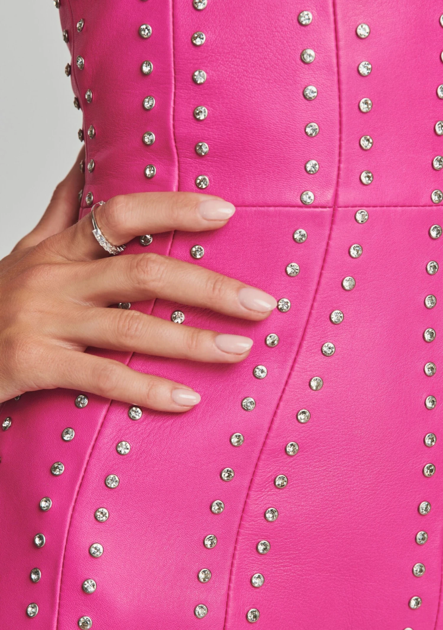 Vesta Embellished Leather Dress - Image 2