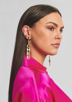 Lychee Martini Letter Earrings