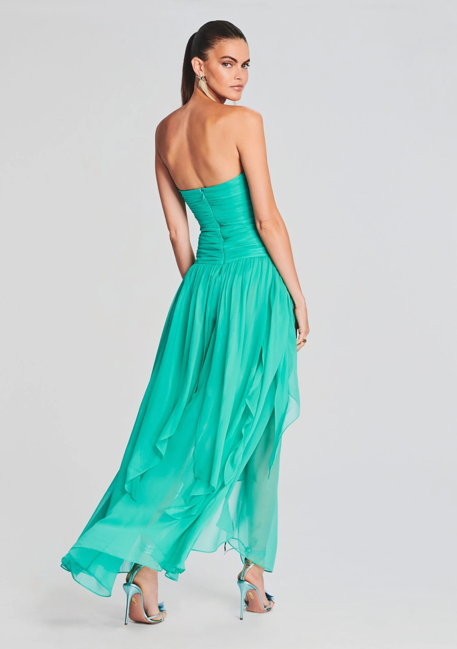 Perola Silk Chiffon Dress - Image 4