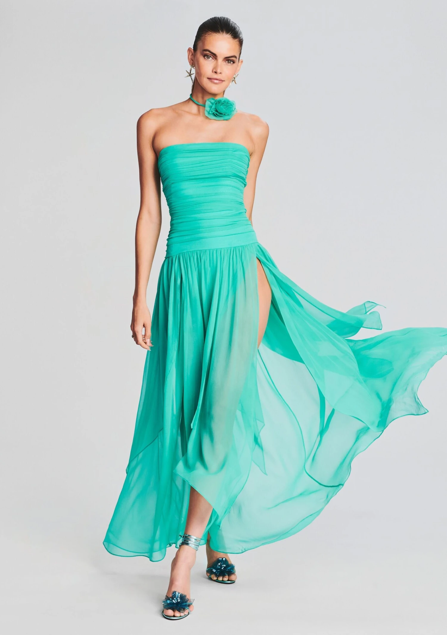 Perola Silk Chiffon Dress - Image 5