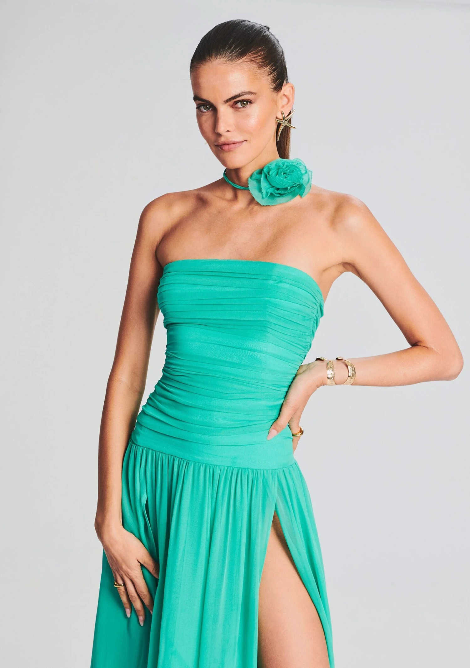 Perola Silk Chiffon Dress - Image 2