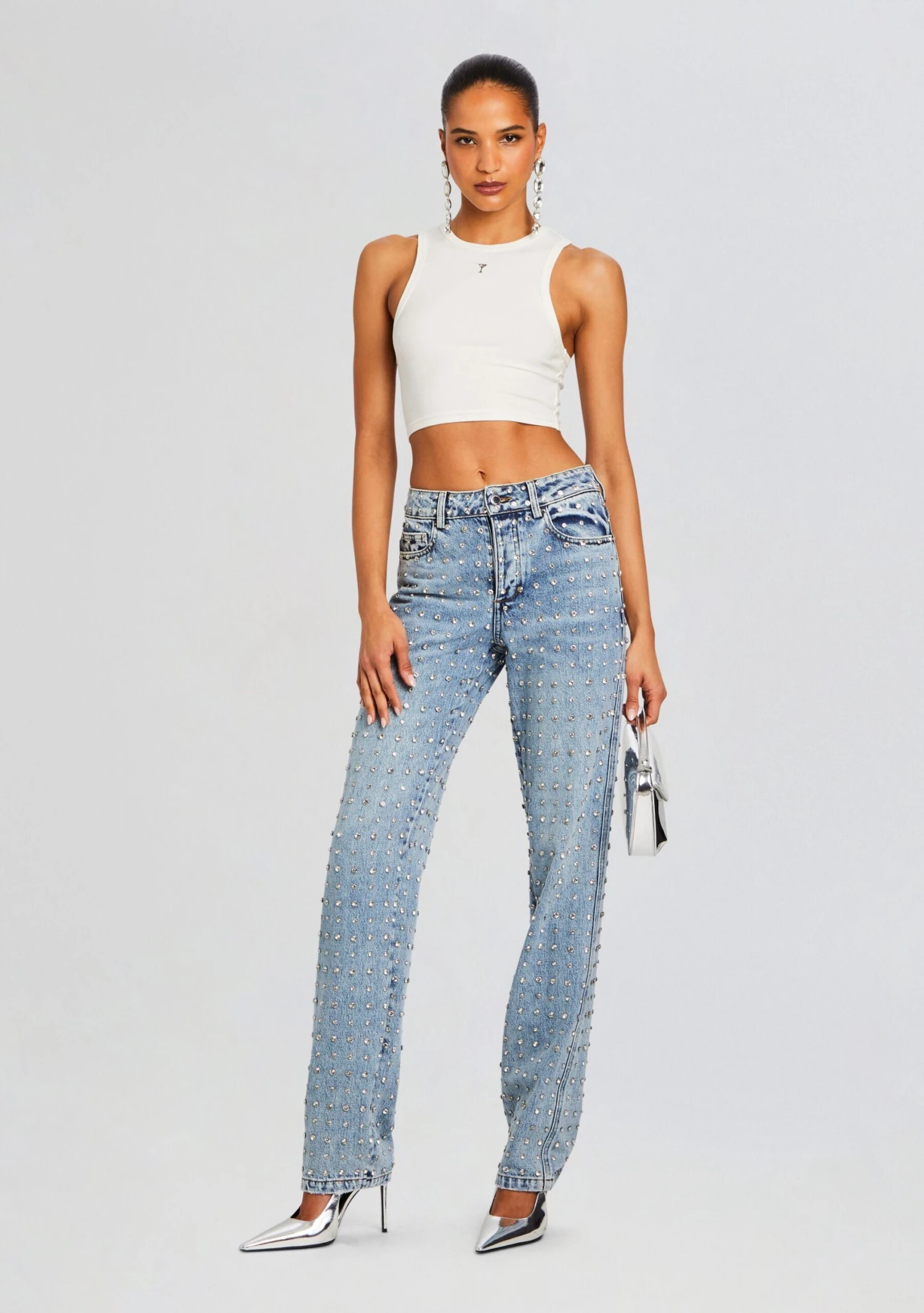 Vero Embellished Denim Pant - Image 5