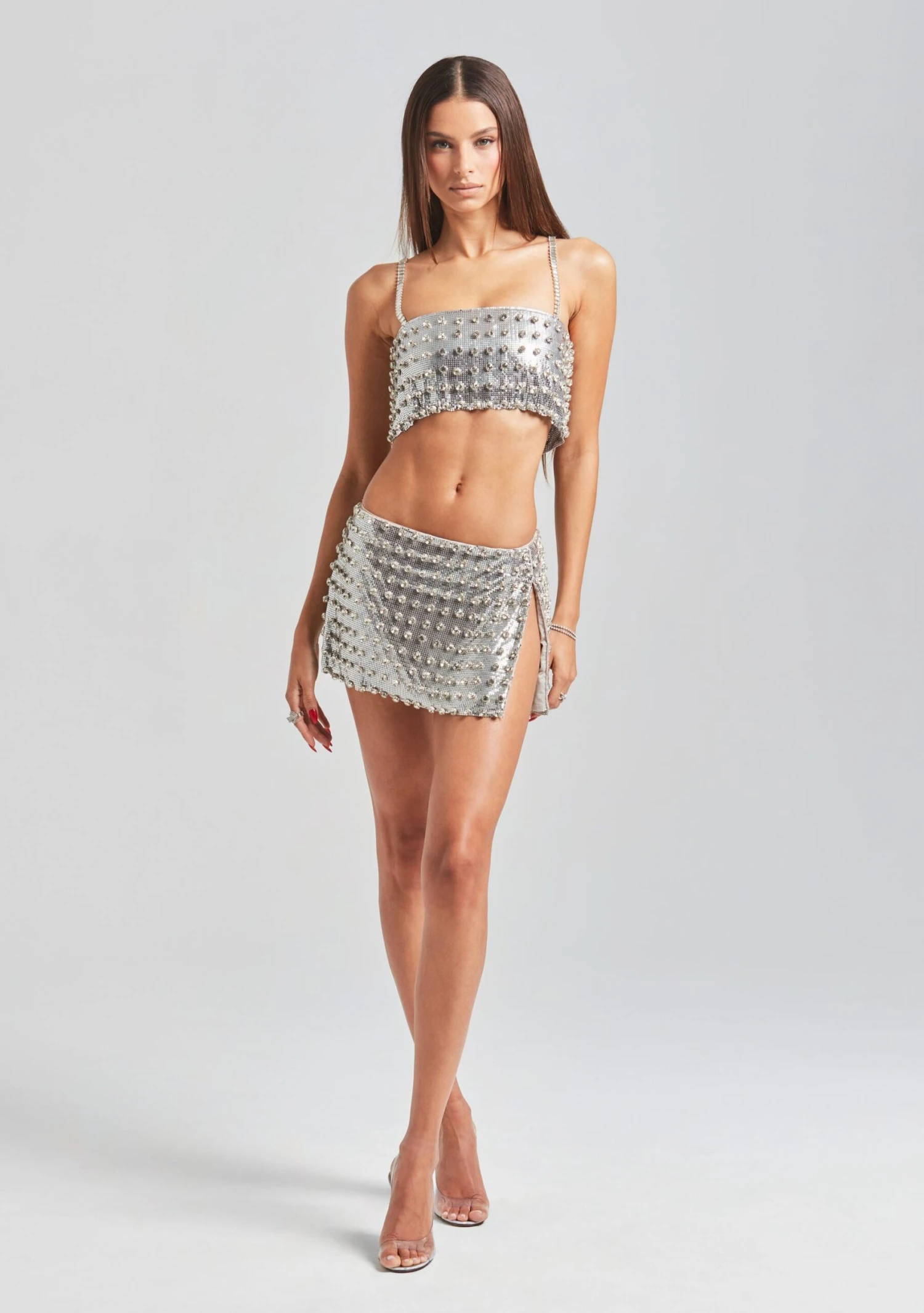 Kauren Embellished Chainmail Top - Image 5