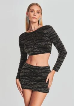 Bryant Sequin Tiger Stripe Top